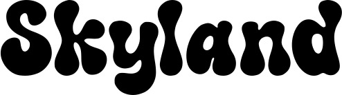 Vorschau des Bootsnamens "Skyland" als Schriftzug für "Bootsbeschriftung Neu 62"