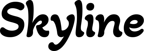 Vorschau des Bootsnamens "Skyline" als Schriftzug für "Bootsbeschriftung Klassisch 103"