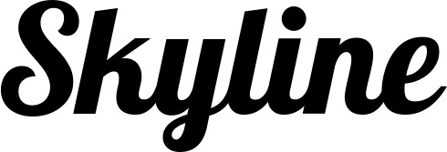 Vorschau des Bootsnamens "Skyline" als Schriftzug für "Bootsbeschriftung Neu 60"