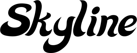 Vorschau des Bootsnamens "Skyline" als Schriftzug für "Bootsbeschriftung Klassisch 33"