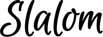 Vorschau des Bootsnamens "Slalom" als Schriftzug für "Bootsbeschriftung Klassisch 105"