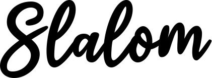 Vorschau des Bootsnamens "Slalom" als Schriftzug für "Bootsbeschriftung Klassisch 74"