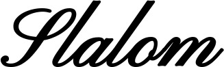 Vorschau des Bootsnamens "Slalom" als Schriftzug für "Bootsbeschriftung Klassisch 107"