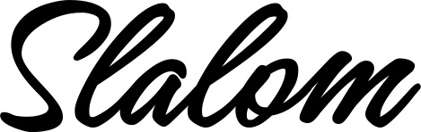 Vorschau des Bootsnamens "Slalom" als Schriftzug für "Bootsbeschriftung Klassisch 71"