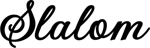 Vorschau des Bootsnamens "Slalom" als Schriftzug für "Bootsbeschriftung Klassisch 69"