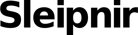 Vorschau des Bootsnamens "Sleipnir" als Schriftzug für "Bootsbeschriftung Fett 04"