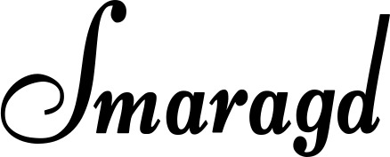 Vorschau des Bootsnamens "Smaragd" als Schriftzug für "Bootsbeschriftung Klassisch 76"