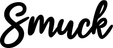 Vorschau des Bootsnamens "Smuck" als Schriftzug für "Bootsbeschriftung Klassisch 74"