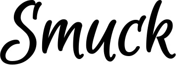 Vorschau des Bootsnamens "Smuck" als Schriftzug für "Bootsbeschriftung Klassisch 105"