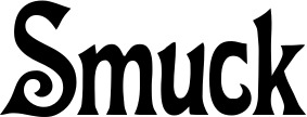 Vorschau des Bootsnamens "Smuck" als Schriftzug für "Bootsbeschriftung Neu 44"