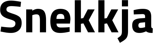 Vorschau des Bootsnamens "Snekkja" als Schriftzug für "Bootsbeschriftung Fett 38"
