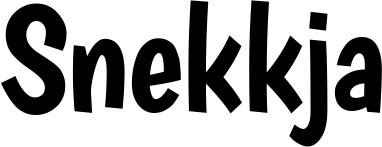 Vorschau des Bootsnamens "Snekkja" als Schriftzug für "Bootsbeschriftung Neu 36"