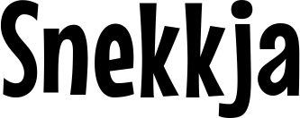 Vorschau des Bootsnamens "Snekkja" als Schriftzug für "Bootsbeschriftung Neu 57"