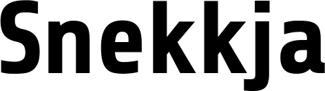 Vorschau des Bootsnamens "Snekkja" als Schriftzug für "Bootsbeschriftung Fett 37"