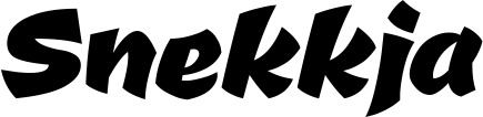 Vorschau des Bootsnamens "Snekkja" als Schriftzug für "Bootsbeschriftung Neu 39"