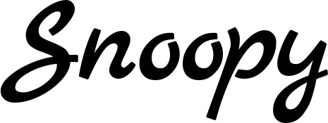Vorschau des Bootsnamens "Snoopy" als Schriftzug für "Style Klassisch 45"