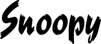 Vorschau des Bootsnamens "Snoopy" als Schriftzug für "Bootsbeschriftung Neu 10"