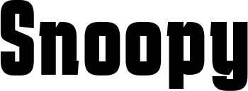 Vorschau des Bootsnamens "Snoopy" als Schriftzug für "Bootsbeschriftung Fett 41"