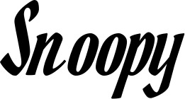 Vorschau des Bootsnamens "Snoopy" als Schriftzug für "Style Klassisch 93"