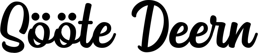 Vorschau des Bootsnamens "Sööte Deern" als Schriftzug für "Bootsbeschriftung Klassisch 43"