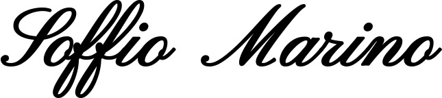 Vorschau des Bootsnamens "Soffio Marino" als Schriftzug für "Bootsbeschriftung Klassisch 107"