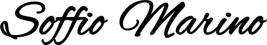 Vorschau des Bootsnamens "Soffio Marino" als Schriftzug für "Bootsbeschriftung Klassisch 35"