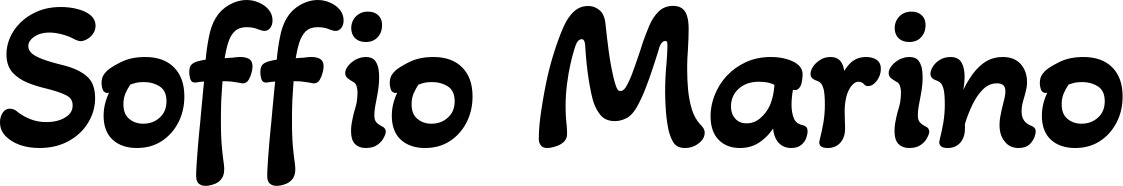 Vorschau des Bootsnamens "Soffio Marino" als Schriftzug für "Bootsbeschriftung Klassisch 103"