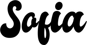 Vorschau des Bootsnamens "Sofia" als Schriftzug für "Style Klassisch 41"