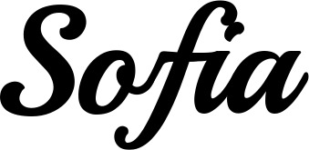 Vorschau des Bootsnamens "Sofia" als Schriftzug für "Bootsbeschriftung Klassisch 86"