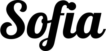 Vorschau des Bootsnamens "Sofia" als Schriftzug für "Bootsbeschriftung Neu 60"