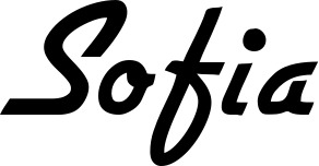 Vorschau des Bootsnamens "Sofia" als Schriftzug für "Bootsbeschriftung Klassisch 66"