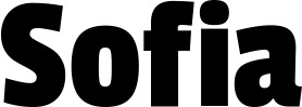 Vorschau des Bootsnamens "Sofia" als Schriftzug für "Bootsbeschriftung Fett 30"