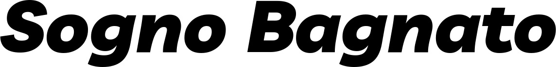 Vorschau des Bootsnamens "Sogno Bagnato" als Schriftzug für "Bootsbeschriftung Kursiv 06"