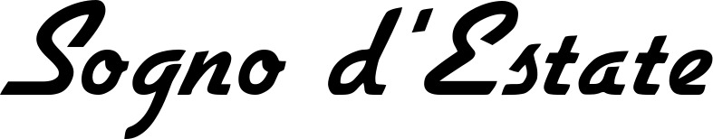 Vorschau des Bootsnamens "Sogno d'Estate" als Schriftzug für "Bootsbeschriftung Klassisch 66"