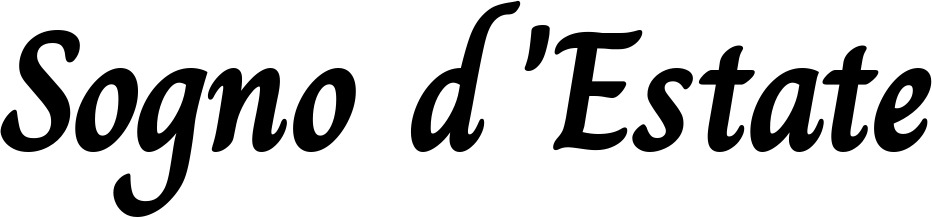 Vorschau des Bootsnamens "Sogno d'Estate" als Schriftzug für "Bootsbeschriftung Klassisch 51"