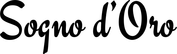 Vorschau des Bootsnamens "Sogno d’Oro" als Schriftzug für "Bootsbeschriftung Klassisch 63"