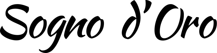 Vorschau des Bootsnamens "Sogno d’Oro" als Schriftzug für "Bootsbeschriftung Klassisch 73"