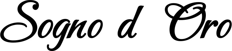 Vorschau des Bootsnamens "Sogno d’Oro" als Schriftzug für "Bootsbeschriftung Klassisch 50"