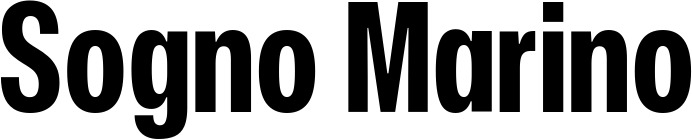Vorschau des Bootsnamens "Sogno Marino" als Schriftzug für "Bootsbeschriftung Fett 25"