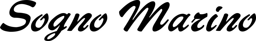 Vorschau des Bootsnamens "Sogno Marino" als Schriftzug für "Bootsbeschriftung Klassisch 12"
