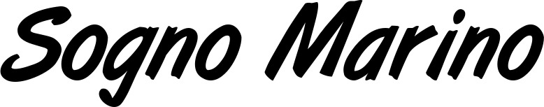 Vorschau des Bootsnamens "Sogno Marino" als Schriftzug für "Bootsbeschriftung Klassisch 38"