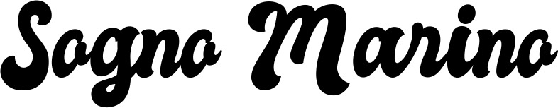 Vorschau des Bootsnamens "Sogno Marino" als Schriftzug für "Bootsbeschriftung Klassisch 41"