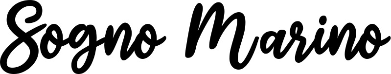 Vorschau des Bootsnamens "Sogno Marino" als Schriftzug für "Bootsbeschriftung Klassisch 74"