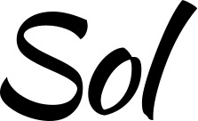 Vorschau des Bootsnamens "Sol" als Schriftzug für "Bootsbeschriftung Klassisch 73"