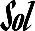 Vorschau des Bootsnamens "Sol" als Schriftzug für "Bootsbeschriftung Klassisch 93"