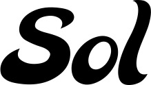 Vorschau des Bootsnamens "Sol" als Schriftzug für "Bootsbeschriftung Klassisch 33"