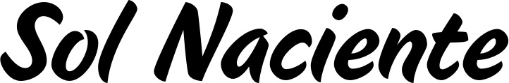 Vorschau des Bootsnamens "Sol Naciente" als Schriftzug für "Bootsbeschriftung Klassisch 19"