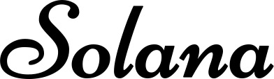 Vorschau des Bootsnamens "Solana" als Schriftzug für "Bootsbeschriftung Klassisch 84"