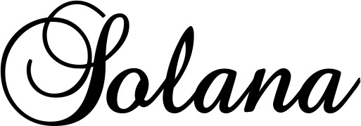 Vorschau des Bootsnamens "Solana" als Schriftzug für "Bootsbeschriftung Klassisch 02-A"