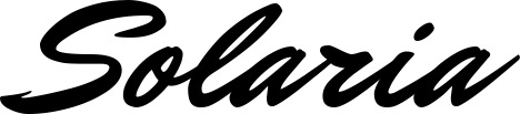 Vorschau des Bootsnamens "Solaria" als Schriftzug für "Bootsbeschriftung Klassisch 82"